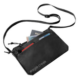 Black Eagle Creek Undercover RFID Neck Wallet, a discreet money belt with RFID protection for secure travel.