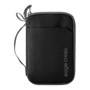 Black Eagle Creek Stash RFID Passport Wallet with multiple compartments and secure passport and card storage.