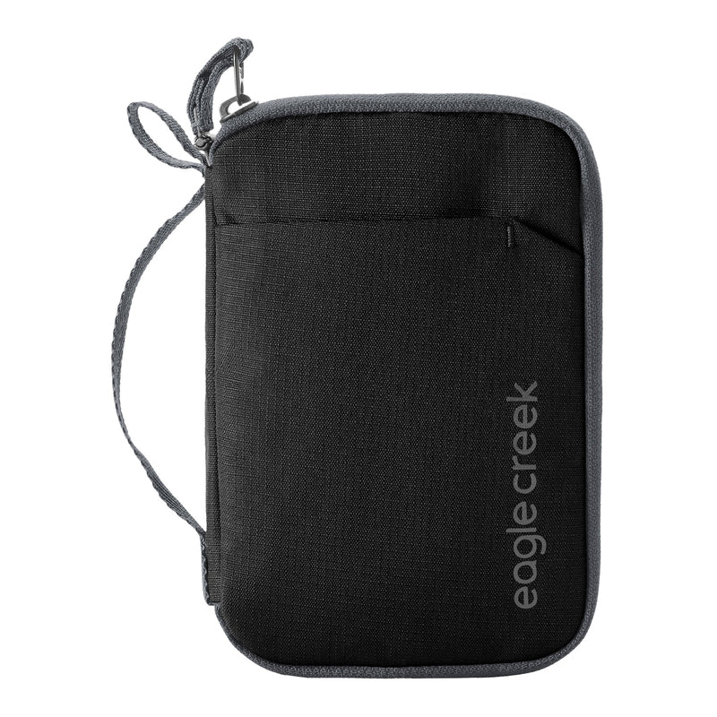 Black Eagle Creek Stash RFID Passport Wallet with multiple compartments and secure passport and card storage.