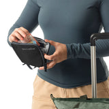 Black Eagle Creek Stash RFID Passport Wallet with multiple compartments and safety features for travel security.