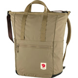 Fjallraven High Coast Totepack in black, showcasing its sleek design, sturdy straps, and spacious main compartment for everyday use.