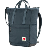 Fjallraven High Coast Totepack in black, a versatile backpack with multiple compartments and a sleek design for everyday use.