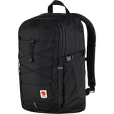 Fjallraven Skule 28 backpack in dark color, showing its front view with adjustable straps and spacious main compartment.