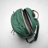Fjallraven Raven 28 backpack in navy blue with multiple compartments and adjustable straps for outdoor and everyday use.