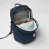 Fjallraven High Coast Backpack 24 in navy blue, with adjustable shoulder straps, front pocket, and durable fabric for outdoor use.