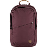 Fjallraven Raven 20 backpack in dark green with multiple compartments and adjustable straps, designed for outdoor use.