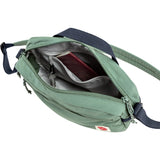 Fjallraven High Coast Crossbody Bag in Patina Green showing its compact, stylish design with adjustable strap and durable material.