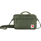 Fjallraven High Coast Crossbody bag in patina green, compact design with adjustable strap and durable material for everyday use.