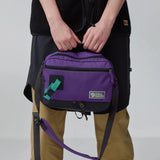 Fjallraven Vardag Shoulder Bag 6 in violet and black, a stylish crossbody bag with adjustable strap and durable material.