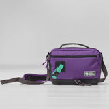 Fjallraven Vardag Shoulder Bag 6 in violet and black, stylish crossbody bag with adjustable strap and durable fabric.