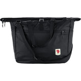 Fjallraven High Coast Tote 30, navy blue tote bag with leather handles and spacious main compartment, outdoor-inspired design.