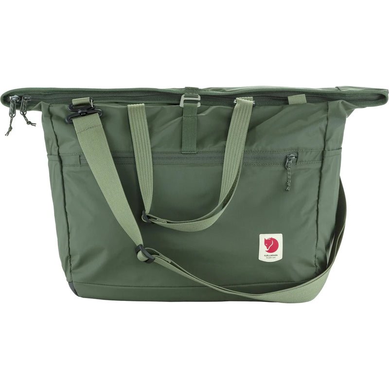 Fjallraven High Coast Tote 30 in natural fabric, featuring sturdy handles and spacious main compartment for everyday use.