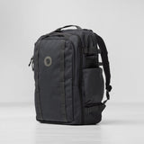 Fjallraven Farden Carry-on Pack travel backpack with multiple compartments and adjustable straps, black color.