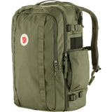Fjallraven Farden Carry-on Pack travel backpack with adjustable straps and multiple compartments, black color.