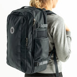 Fjallraven Farden Carry-on Pack, a compact travel backpack with multiple compartments and padded shoulder straps for easy carrying.