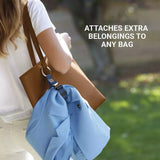 Go Travel Everyday Carry Clip attached to a keychain, compact and durable metal clip for organizing small items on the go