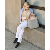 Graf Lantz Bedford Merino Wool Backpack in granite with sturdy straps and spacious interior, showcasing a stylish and functional design.