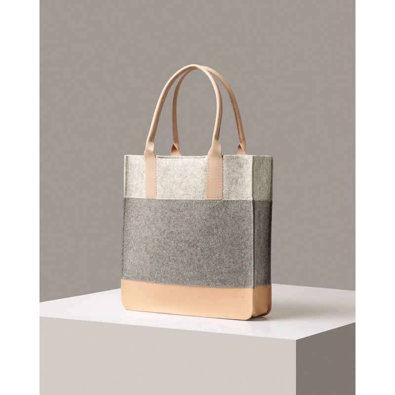Graf Lantz Jaunt Merino Wool Tote bag in natural color, featuring a spacious design and durable handles for everyday use.