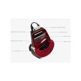 Hammitt Hunter Med Backpack in dark leather with adjustable shoulder straps and front pocket for everyday use