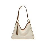 Black Hammitt Kyle Lrg handbag with brushed gold hardware, showcasing the stylish and spacious design.
