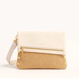Hammitt VIP Med leather handbag in medium size with silver hardware and adjustable strap, stylish and functional accessory.