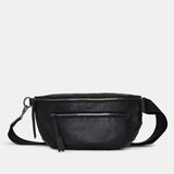 Hammitt Charles Crossbody Large bag with leather strap and spacious interior in black, featuring silver hardware and minimalist design.