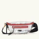 Hammitt Charles Crossbody Med bag in black leather with silver hardware, featuring adjustable strap and front flap pocket.