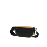 Hammitt Charles Crossbody Med bag in black leather with silver hardware, showing the bag's front view and adjustable strap.