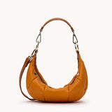 Hammitt Erica Small handbag in cocoa raffia with gold accents, featuring a sleek design and top handle for stylish carry.