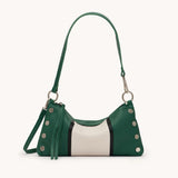 Black Hammitt Kyle SML crossbody bag with brushed gold hardware, showing the sleek design and adjustable strap.