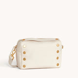 Hammitt Evan Crossbody Small bag in leather with adjustable strap and silver hardware, stylish and compact for everyday use.