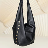 Black Hammitt Tom Zip large crossbody bag with silver hardware, featuring a sleek design and adjustable strap.