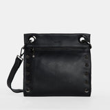 Black Hammitt Tony Med crossbody bag with adjustable strap and metal hardware, designed for everyday style and convenience.