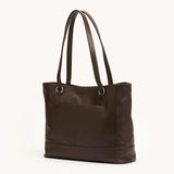 Hammitt Anderson Revival LRG handbag in black leather with silver hardware and top handle, showing the front view.