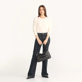 Black Hammitt VIP Grand purse with gunmetal hardware, showcasing its sleek design and elegant craftsmanship.
