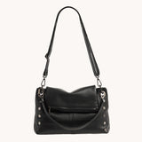 Black Hammitt VIP Grand purse with gunmetal hardware, showcasing its sleek design and high-quality leather finish.