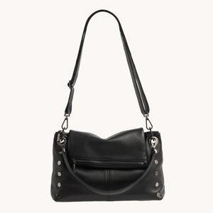 Black Hammitt VIP Grand purse with gunmetal hardware, showcasing a sleek, stylish design and elegant craftsmanship.