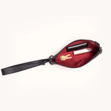 Black Hammitt Nash Pochette purse with gunmetal hardware, featuring a sleek compact design and elegant leather finish.