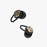 Hears high fidelity earplugs in jet black with 20dB noise reduction, designed for comfortable hearing protection and sound clarity.