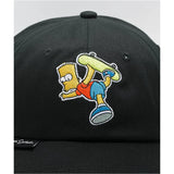 Herschel Sylas cap featuring The Simpsons design, black strapback hat with character graphics, casual accessories for fans