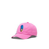 Herschel Simpsons Sylas Cap shown from the front, featuring a classic design with adjustable strap and branded logo for casual style.