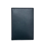 ILI personalized leather passport case in navy with engraved name, designed to protect and organize your travel documents.