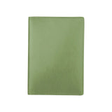 ILI personalized leather passport case in sage green, showcasing a sleek, durable design with personalized embossing.