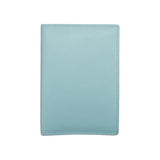 ILI personalized leather passport case in chambray with card slots, designed for secure travel and stylish organization.