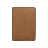 ILI personalized leather passport case in antique saddle color with embossed initials, designed for travel protection and style.