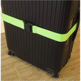 Green adjustable luggage straps from Index Urban Touro Accessories with durable nylon material and secure buckle closure.