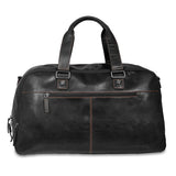 Black Jack Georges Classic Duffel Bag with front zipper pocket, sturdy handles, and sleek design for travel and weekend trips.