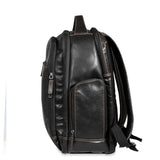 Brown Jack Georges mid-size tech backpack with multiple compartments and padded shoulder straps for comfortable everyday use.