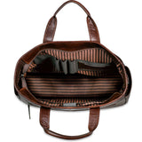 Jack Georges Voyager Collection North/South tote bag with leather handles and spacious interior, durable and stylish for everyday use.
