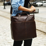 Jack Georges Voyager Collection North/South Tote bag with leather handles and spacious interior for everyday use.